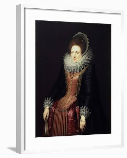 Portrait of a Lady with a Fan, 1610S-null-Framed Giclee Print