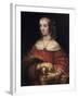 Portrait of a Lady with a Lap Dog, Ca 1665-Rembrandt van Rijn-Framed Giclee Print