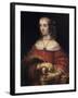 Portrait of a Lady with a Lap Dog, Ca 1665-Rembrandt van Rijn-Framed Giclee Print