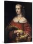 Portrait of a Lady with a Lap Dog, Ca 1665-Rembrandt van Rijn-Stretched Canvas