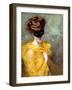 Portrait of a Lady with a Mask (Oil on Canvas)-Pedro Ribera-Framed Giclee Print