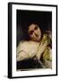 Portrait of a Lady with a Parrot (Oil on Canvas, 1861)-Gustave Courbet-Framed Giclee Print