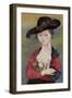 Portrait of A Lady with A Titi, 2016 (Acrylic Paint on Illustration Board)-Anita Kunz-Framed Giclee Print