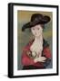 Portrait of A Lady with A Titi, 2016 (Acrylic Paint on Illustration Board)-Anita Kunz-Framed Giclee Print