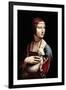 Portrait of a Lady with an Ermine-Leonardo da Vinci-Framed Art Print