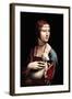 Portrait of a Lady with an Ermine-Leonardo da Vinci-Framed Art Print