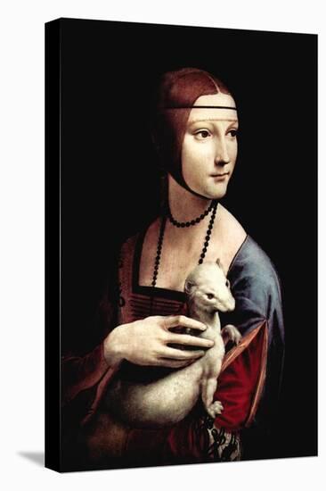 Portrait of a Lady with An Ermine-Leonardo da Vinci-Stretched Canvas