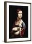 Portrait of a Lady with An Ermine-Leonardo da Vinci-Framed Art Print