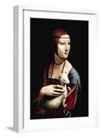 Portrait of a Lady with An Ermine-Leonardo da Vinci-Framed Art Print