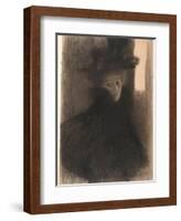 Portrait of a Lady With Cape And Hat-Gustav Klimt-Framed Giclee Print