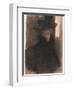 Portrait of a Lady With Cape And Hat-Gustav Klimt-Framed Giclee Print