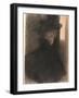 Portrait of a Lady With Cape And Hat-Gustav Klimt-Framed Giclee Print