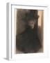 Portrait of a Lady With Cape And Hat-Gustav Klimt-Framed Giclee Print