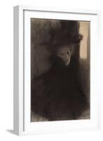 Portrait of a Lady with Cape and Hat-Gustav Klimt-Framed Giclee Print