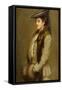 Portrait of a Lady with Fur Stole and Muff-George F. Henry-Framed Stretched Canvas