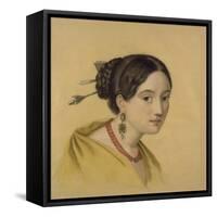 Portrait of a Lady with Hair Decoration-Louise Caroline Seidler-Framed Stretched Canvas