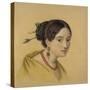 Portrait of a Lady with Hair Decoration-Louise Caroline Seidler-Stretched Canvas