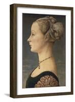 Portrait of a Lady-Antonio Pollaiolo-Framed Art Print