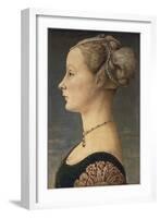 Portrait of a Lady-Antonio Pollaiolo-Framed Art Print