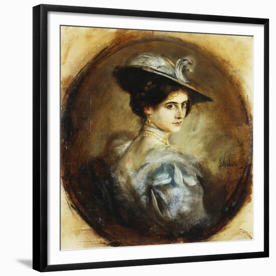 Portrait of a Lady-Franz Seraph von Lenbach-Framed Giclee Print