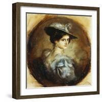 Portrait of a Lady-Franz Seraph von Lenbach-Framed Giclee Print