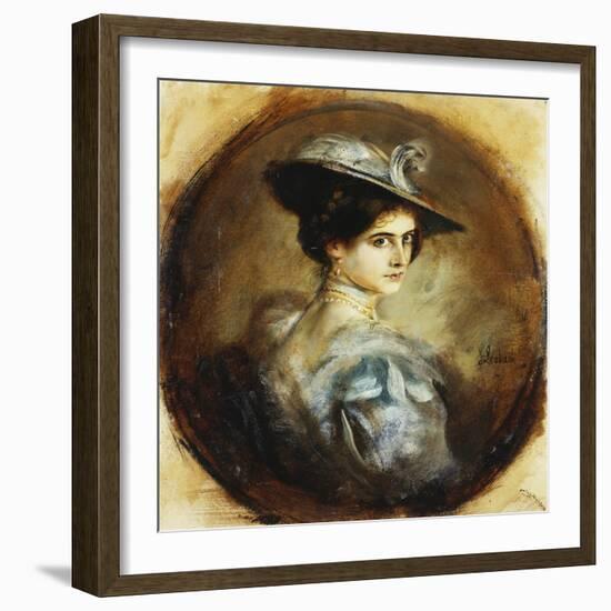 Portrait of a Lady-Franz Seraph von Lenbach-Framed Giclee Print