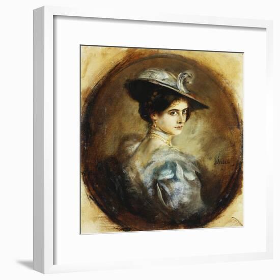 Portrait of a Lady-Franz Seraph von Lenbach-Framed Giclee Print