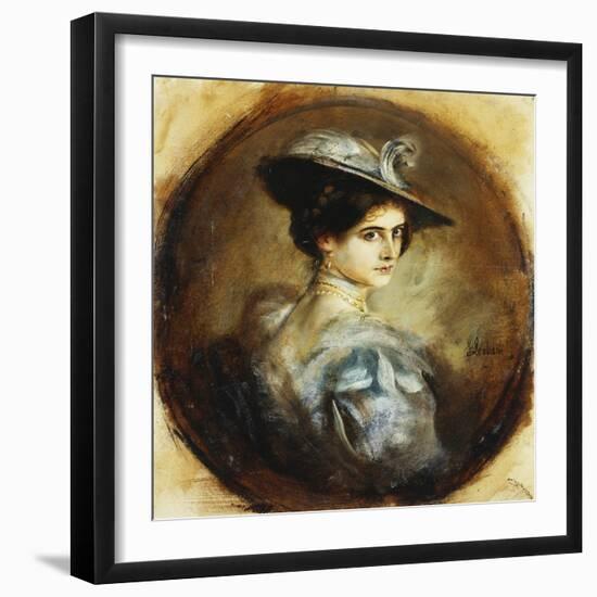 Portrait of a Lady-Franz Seraph von Lenbach-Framed Giclee Print