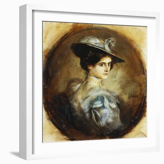 Portrait of a Lady-Franz Seraph von Lenbach-Framed Giclee Print