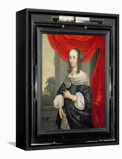 Portrait of a Lady-Louis-Michel van Loo-Framed Stretched Canvas