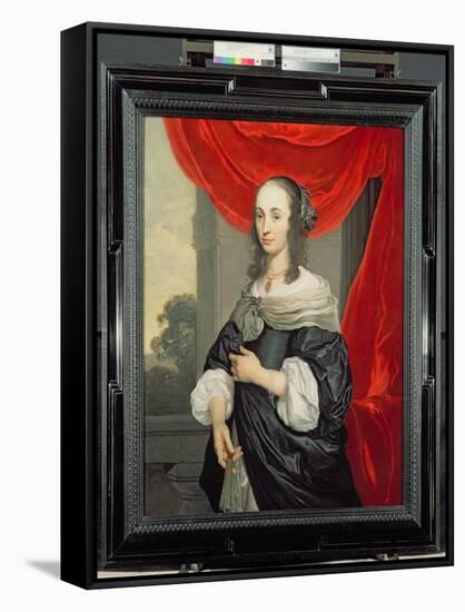 Portrait of a Lady-Louis-Michel van Loo-Framed Stretched Canvas