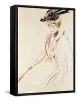 Portrait of a Lady-Paul Cesar Helleu-Framed Stretched Canvas