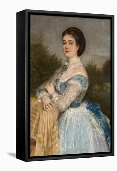 Portrait of a Lady-Charles Wynne Nicholls-Framed Stretched Canvas