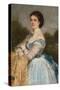 Portrait of a Lady-Charles Wynne Nicholls-Stretched Canvas