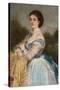 Portrait of a Lady-Charles Wynne Nicholls-Stretched Canvas