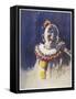 Portrait of a Laughing Clown in His Full Costume at Bertram Mills Circus-Gilbert Holiday-Framed Stretched Canvas