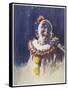 Portrait of a Laughing Clown in His Full Costume at Bertram Mills Circus-Gilbert Holiday-Framed Stretched Canvas