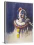 Portrait of a Laughing Clown in His Full Costume at Bertram Mills Circus-Gilbert Holiday-Stretched Canvas