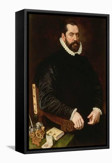 Portrait of a Learned Gentleman-Adriaen Thomasz Key-Framed Stretched Canvas