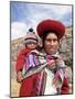 Portrait of a Local Woman in Traditional Dress, Carrying Her Baby on Her Back, Near Cuzco, Peru-Gavin Hellier-Mounted Photographic Print