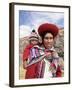 Portrait of a Local Woman in Traditional Dress, Carrying Her Baby on Her Back, Near Cuzco, Peru-Gavin Hellier-Framed Photographic Print