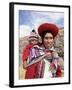 Portrait of a Local Woman in Traditional Dress, Carrying Her Baby on Her Back, Near Cuzco, Peru-Gavin Hellier-Framed Photographic Print