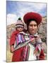 Portrait of a Local Woman in Traditional Dress, Carrying Her Baby on Her Back, Near Cuzco, Peru-Gavin Hellier-Mounted Photographic Print