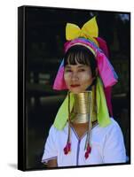 Portrait of a 'Long Necked' Padaung Tribe Woman, Mae Hong Son Province, Thailand, Asia-Gavin Hellier-Framed Stretched Canvas