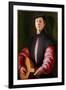 Portrait of a Lute Player, C.1528-1529 (Oil on Wood)-Jacopo Pontormo-Framed Giclee Print