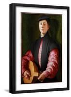 Portrait of a Lute Player, C.1528-1529 (Oil on Wood)-Jacopo Pontormo-Framed Giclee Print