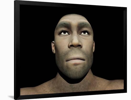 Portrait of a Male Homo Erectus-null-Framed Art Print