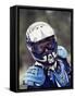 Portrait of a Male Motorcycle Racer-null-Framed Stretched Canvas