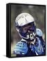 Portrait of a Male Motorcycle Racer-null-Framed Stretched Canvas