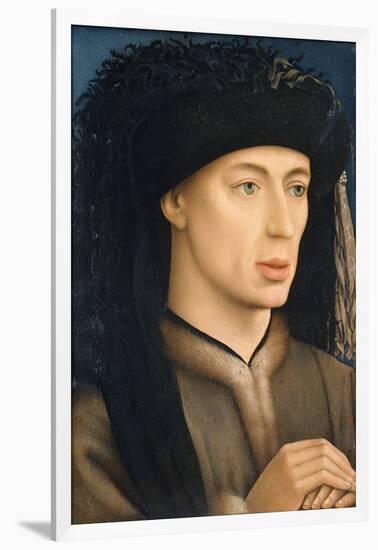 Portrait of a Man, 1430 (Oil on Panel)-Rogier van der Weyden-Framed Giclee Print